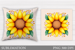 Sunflowers Sublimation. Sunflowers Pillow Sublimation Product Image 1