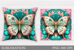 Butterfly Pillow Design. Butterfly Sublimation Product Image 1