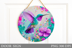 Hummingbird Door Sign Design. Hummingbird Sublimation Product Image 1