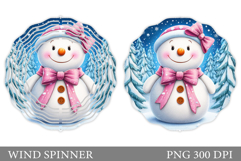 Cute Snowman Wind Spinner. Christmas Wind Spinner Design Product Image 1