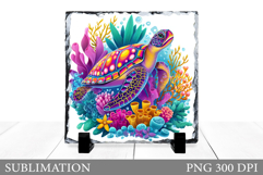 Turtle Sublimation. Turtle Slate Sublimation Product Image 1