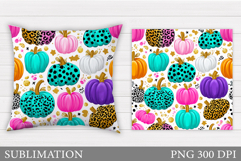 Fall Pumpkin Pillow Design. Pumpkin Sublimation Product Image 1