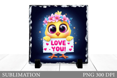 Valentines Chick Sublimation. Valentines Chick Slate Design Product Image 1