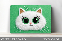Cute Cat Cutting Board Design. Cute Cat Sublimation Product Image 1
