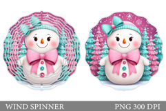 Cute Snowman Wind Spinner. Christmas Wind Spinner Design Product Image 1