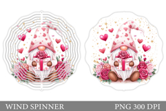 Valentines Gnome Wind Spinner. Valentines Wind Spinner Product Image 1