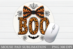 Boo Mouse Pad Sublimation. Halloween Mouse Pad Design Product Image 1