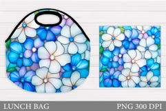 Flowers Lunch Bag. Wildflowers Lunch Bag Sublimation Product Image 1