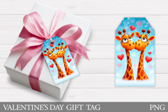 Valentines Giraffe Gift Tag. Valentine Gift Tag Printable Product Image 1