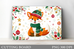 Christmas Fox Cutting Board. Christmas Cutting Board Design Product Image 1