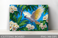 Cute Parrot Cutting Board Design. Cute Parrot Sublimation Product Image 1