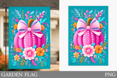 Pumpkin Garden Flag Design. Pumpkin Sublimation Product Image 1