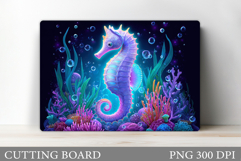 Seahorse Cutting Board. Sea Cutting Board Sublimation Product Image 1