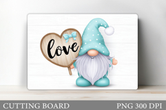 Valentines Gnome Cutting Board. Valentines Cutting Board Product Image 1