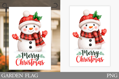 Cute Snowman Garden Flag. Christmas Garden Flag Design Product Image 1