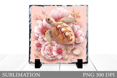 Turtle Sublimation. Turtle Slate Sublimation Product Image 1