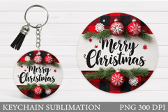 Christmas Keychain Sublimation. Christmas Keychain Design Product Image 1