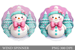 Christmas Wind Spinner. Cute Snowman Wind Spinner Design Product Image 1