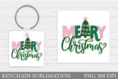 Merry Christmas Keychain. Christmas Keychain Design Product Image 1