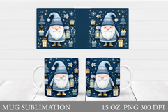 Christmas Gnome Mug Design. Christmas Mug Sublimation Product Image 1