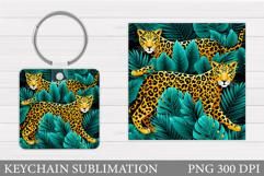 Leopard Keychain Design. Leopard Sublimation Product Image 1