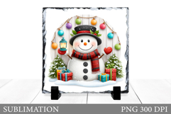 Cute Snowman Sublimation. Snowman Slate Design Product Image 1
