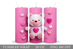 Valentines Bear Tumbler. Valentines Tumbler Design Product Image 1