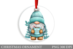Gnome Christmas Ornament. Christmas Ornament Sublimation Product Image 1