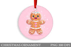 Gingerbread Christmas Ornament. Cute Raccoon Sublimation Product Image 1