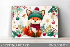 Christmas Fox Cutting Board. Christmas Cutting Board Design Product Image 1