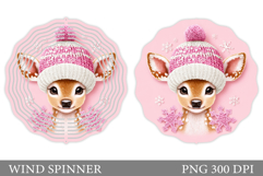 Christmas Deer Wind Spinner. Christmas Wind Spinner Design Product Image 1