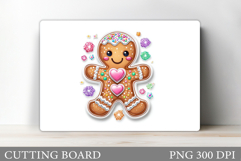 Christmas Cutting Board Design. Gingerbread Cutting Board Product Image 1