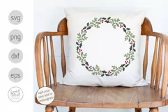 Christmas Wreath Svg, Holiday Wreath Png, Holly Wreath Svg Product Image 2