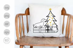 Christmas Dog and Cat svg, Holiday Pets and Presents Png Product Image 3