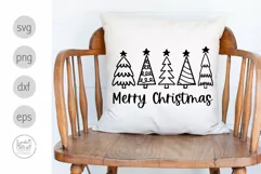 Merry Christmas Trees Svg, Holiday Trees Svg, Winter Trees Product Image 3