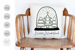 Winter Wonderland Svg, Christmas Snow Globe Svg Product Image 3