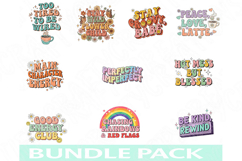 Retro Quote Png Bundle, Whimsical Positive Saying Product Image 1