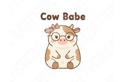 Cow Babe Png, Cute Cow Png, Cow Clipart, Kawaii Cow Png Product Image 2