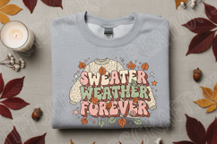 Sweater Weather Forever PNG, Cozy Fall Quote PNG, Autumn Png Product Image 1