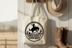 Ranch Raised Rodeo Ready Svg, Western Cowgirl Svg Rodeo Girl Product Image 6