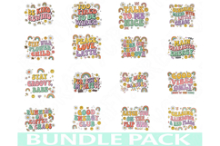 Retro Quote Png Bundle, Whimsical Positive Saying Product Image 1