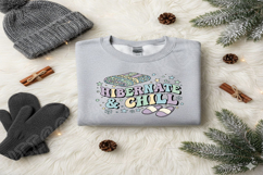 Hibernate and Chill PNG, Winter Quote PNG, Cozy Sublimation Product Image 1