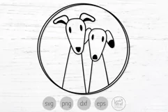 Dog Friends Svg, Whippet Dog Svg, Product Image 1