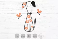 Flower Dog Svg, Flower Dalmatian Svg Product Image 1
