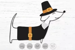 Fall Dog, Dachshund Svg, Thanksgiving Clipart, Doxie Png Product Image 1