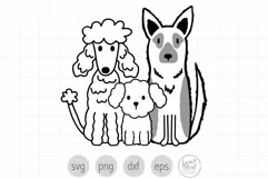 Dog Friends Svg, Poodle, German Shepherd, Bichon Svg Product Image 1