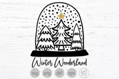 Winter Wonderland Svg, Christmas Snow Globe Svg Product Image 1