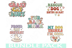 Pet Parent Png Bundle, Funny Cat &amp; Dog Quotes, Animal Lover Product Image 1