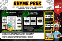 Itsy Bitsy Spider Rhyme PreK Worksheet Printable Product Image 1