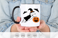 Halloween Dachshund SVG, Dog Witch and Pumpkin Png Product Image 3